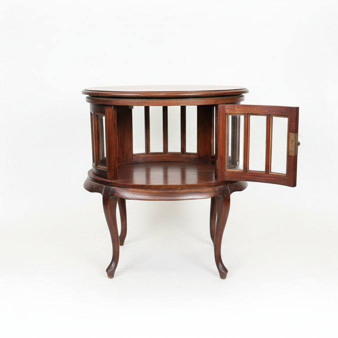 Отворена мини-витрина за порцелан или бар (Open Display Cabinet with Glass Door) - Колекционерска мебел - Full View