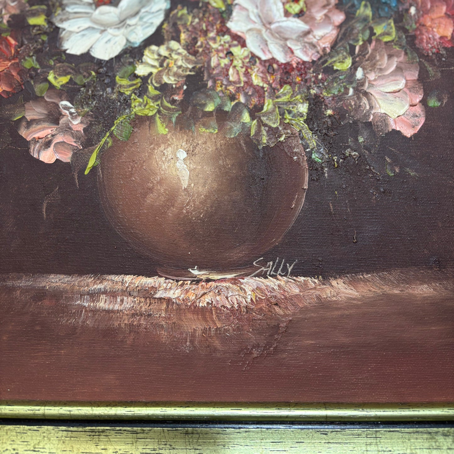 Подпис на художника върху маслена живопис (Hand-signed Oil Painting Signature Detail) - Доказателство за автентичност - Close-up