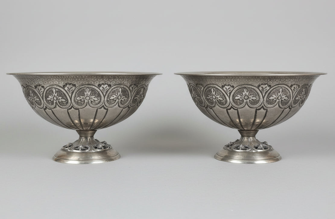 ДЕКОРАТИВНИ МЕСИНГОВИ КУПИ СЪС СРЕБЪРНО ПОКРИТИЕ