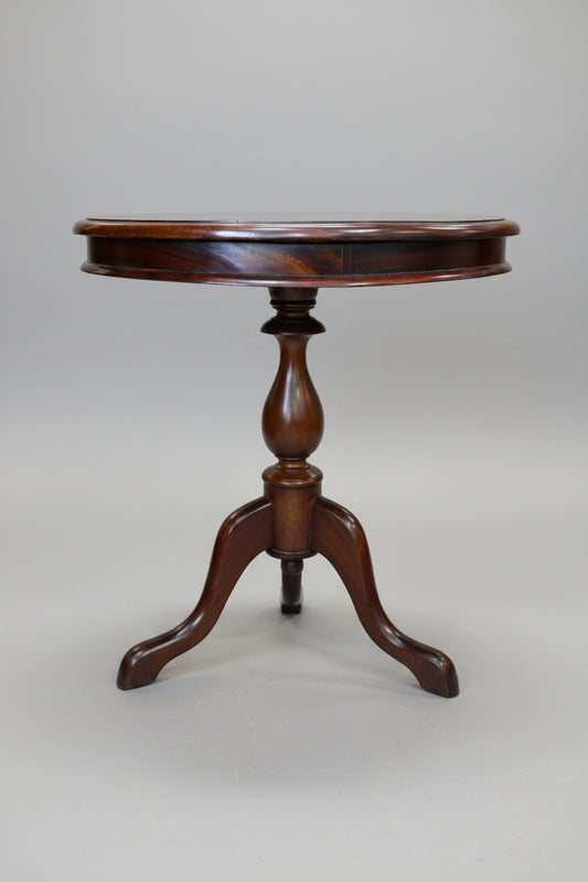 КРЪГЛА ПОМОЩНА МАСИЧКА/WINE TABLE/ ОТ МАСИВЕН МАХАГОН