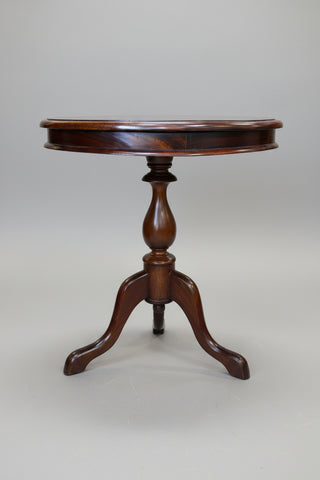 КРЪГЛА ПОМОЩНА МАСИЧКА/WINE TABLE/ ОТ МАСИВЕН МАХАГОН