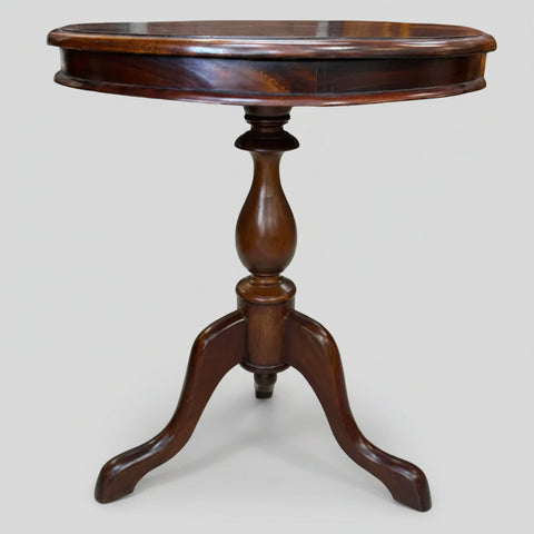 КРЪГЛА ПОМОЩНА МАСИЧКА/WINE TABLE/ ОТ МАСИВЕН МАХАГОН