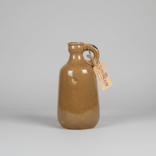 DECORATIVE CERAMIC PITCHER WITH RUSTIC GLAZE