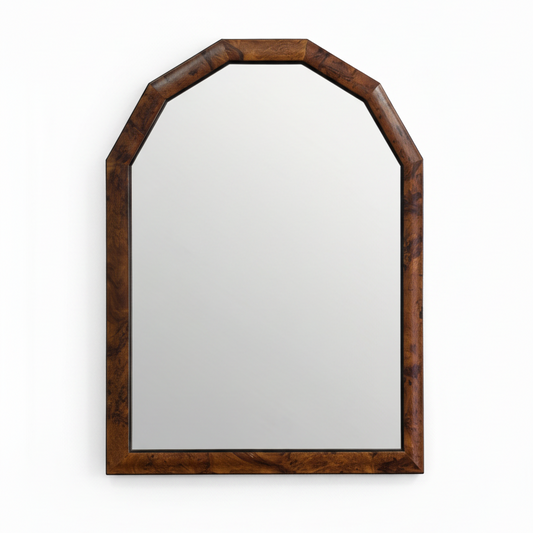 Голямо кристално огледало с осмоъгълна рамка (Large Octagonal Crystal Wall Mirror) - Ретро дизайн - Front View