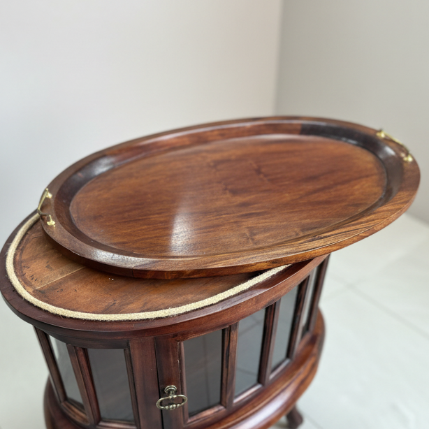 Масичка-витрина с подвижен поднос за сервиране (Removable Glass Tray Top Coffee Table) - Функционален дизайн - Top View