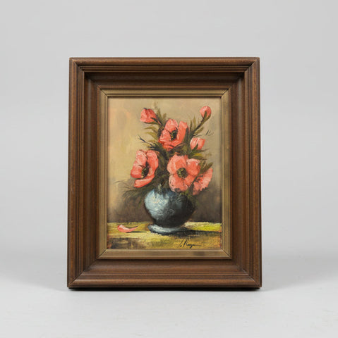 Нидерландска школа натюрморт с цветя (Dutch School Floral Still Life) - Маслени бои върху платно - Full View