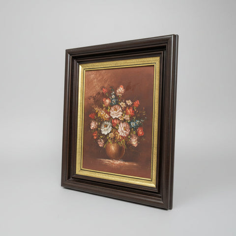 Профил на маслена картина в дървена рамка (Oil on Canvas Side Profile) - Масивна рамка със златен кант - Side View