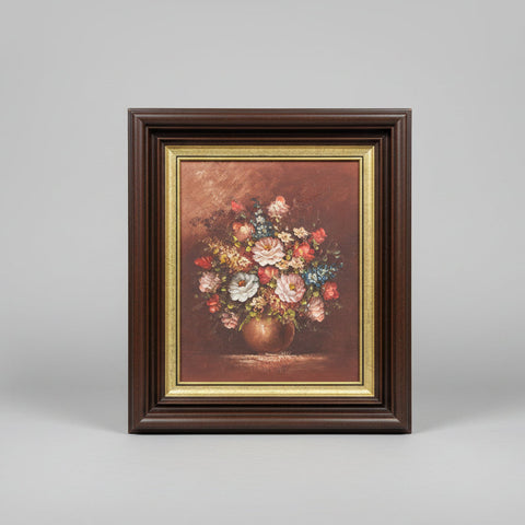 Класически маслен натюрморт с цветя (Classic Floral Still Life Oil Painting) - Холандска школа - Front View