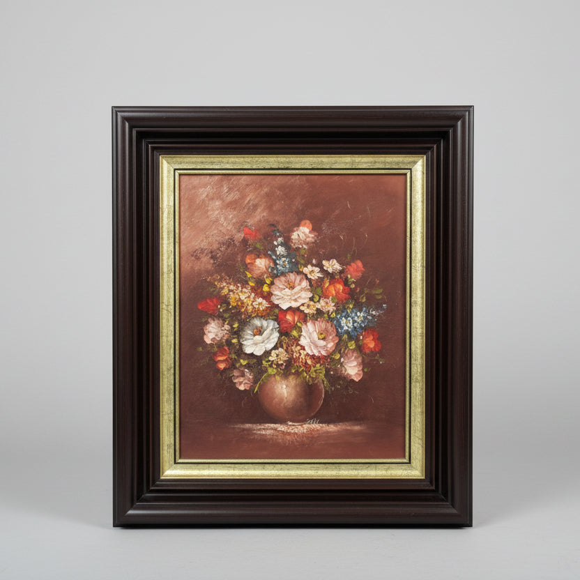 Текстурирана маслена живопис с цветя (Textured Floral Oil Painting) - Ботанически мотиви - Front Close-up