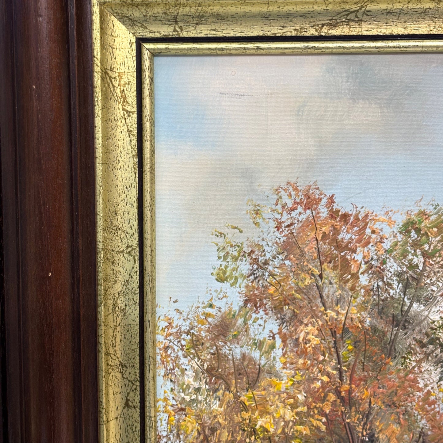 Импресионистична техника на рисуване на дървета (Impressionist Trees & Sky Detail) - Богата текстура на боята - Close-up