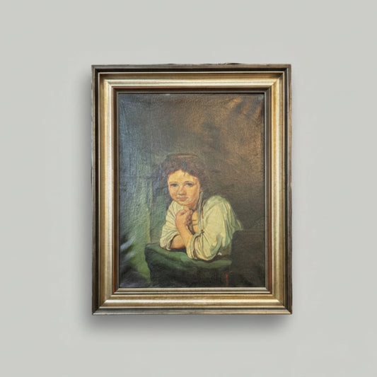 Репродукция маслени бои Рембранд "Момиче на прозореца" (Rembrandt Girl at a Window Oil Painting) - Baroque Style - Front View