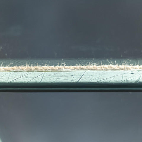 Детайл на автентично лято стъкло с фасети (Close-up of Authentic Poured Glass Panes) – Ръчна изработка – Glass Detail