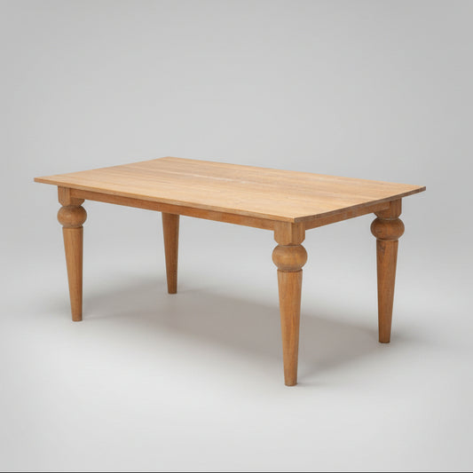 Голяма холандска трапезна маса от масивен дъб (Large Dutch Solid Oak Dining Table) – Рустикален стил 180 см – Perspective View