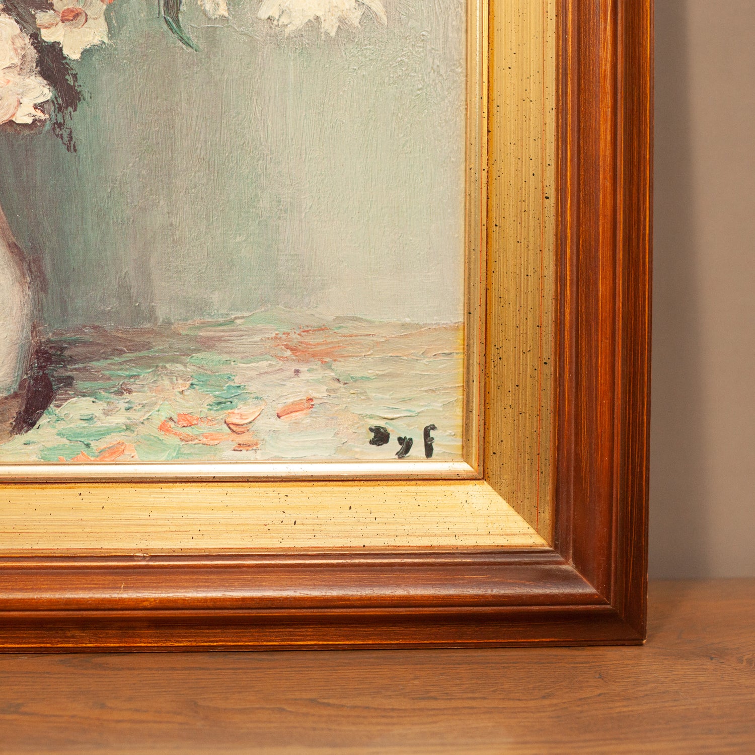 Репродукция с подпис на художника Марсел Диф (Marcel Dyf Signature Detail on Canvas) – Френско изкуство – Signature View