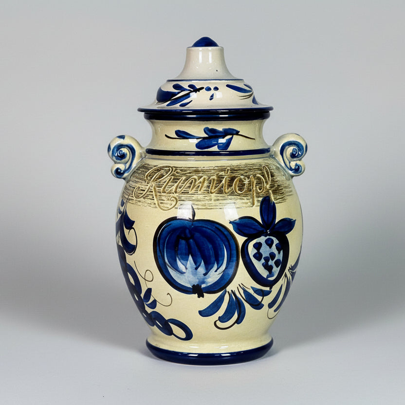 Автентично немско керамично гърне за Румтопф (Vintage German Rumtopf Ceramic Jar) – Ръчна изработка 40 см – Front View