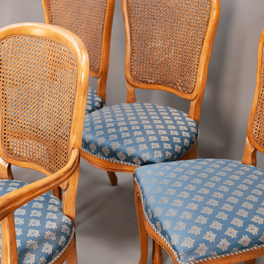 Трапезен стол в стил Френски Прованс (French Provincial Side Chair) – Крака тип кабриол – Side Profile Left